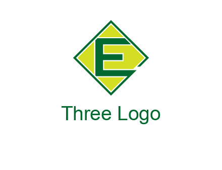 letter e in square logo
