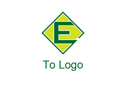 letter e in square logo