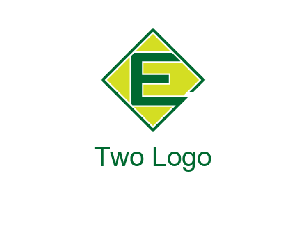 letter e in square logo