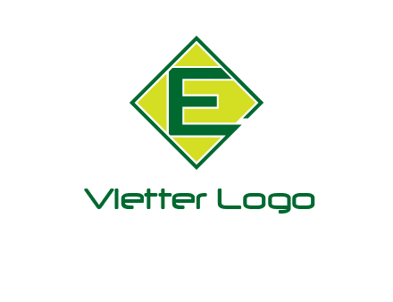 letter e in square logo
