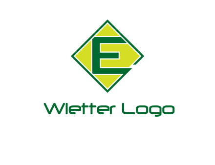 letter e in square logo