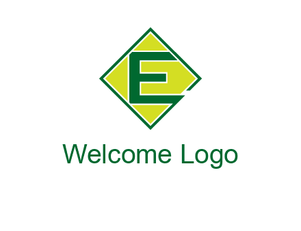 letter e in square logo