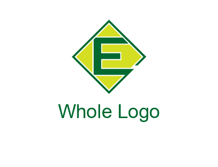 letter e in square logo