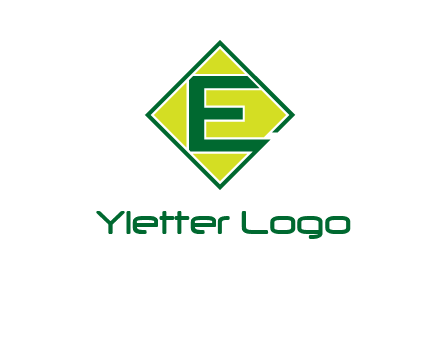 letter e in square logo