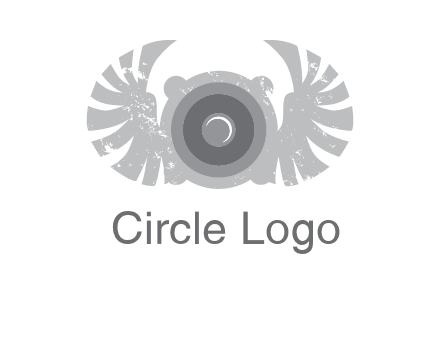 circles with phoenix wings music logo