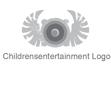 circles with phoenix wings music logo