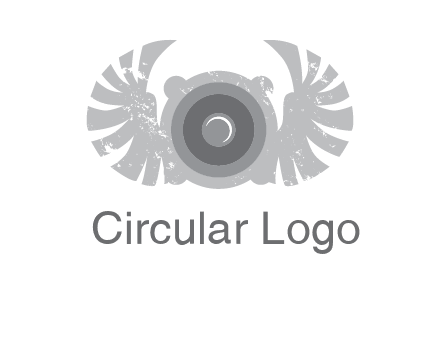 circles with phoenix wings music logo