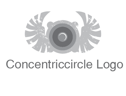 circles with phoenix wings music logo