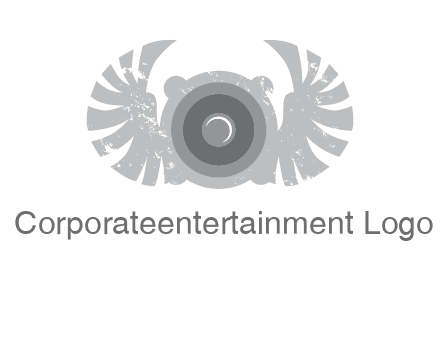 circles with phoenix wings music logo