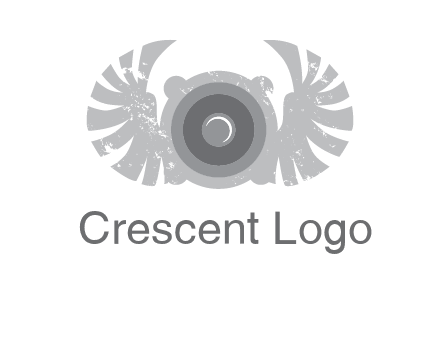circles with phoenix wings music logo