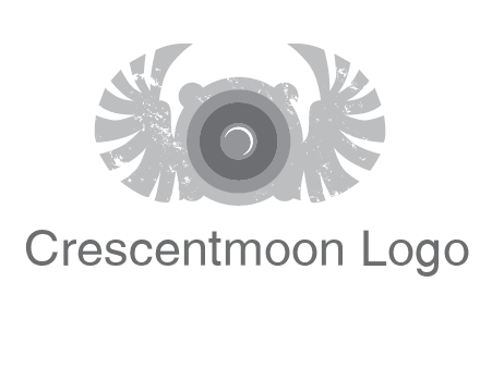 circles with phoenix wings music logo