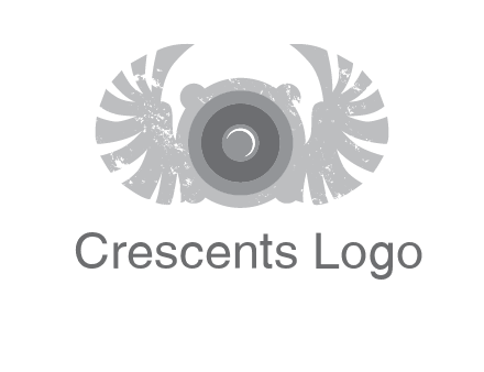 circles with phoenix wings music logo