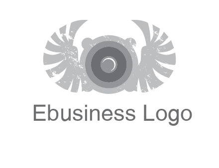circles with phoenix wings music logo
