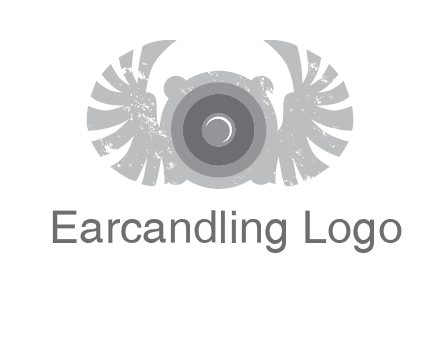 circles with phoenix wings music logo