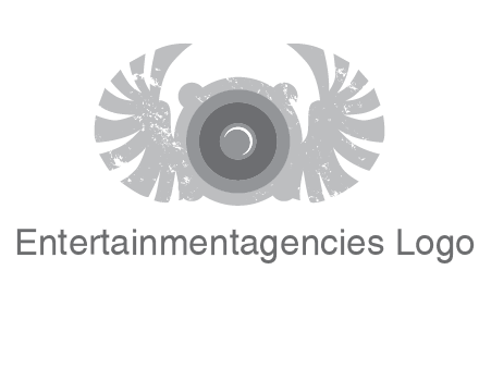 circles with phoenix wings music logo