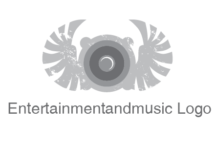circles with phoenix wings music logo