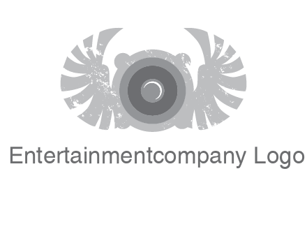 circles with phoenix wings music logo