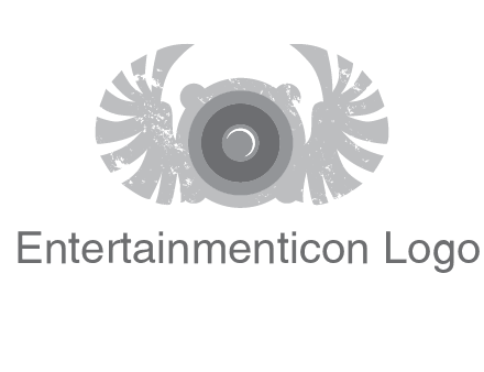 circles with phoenix wings music logo