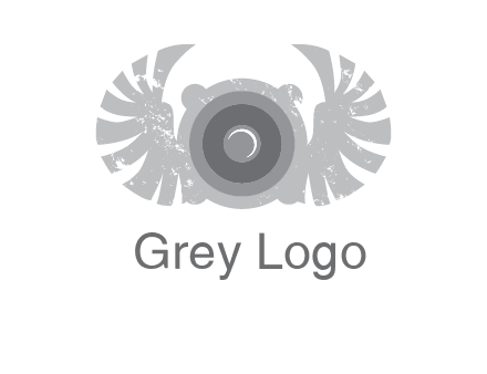 circles with phoenix wings music logo