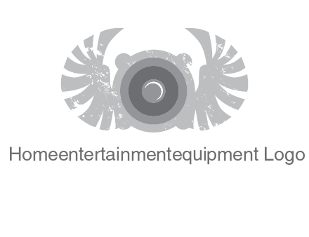 circles with phoenix wings music logo
