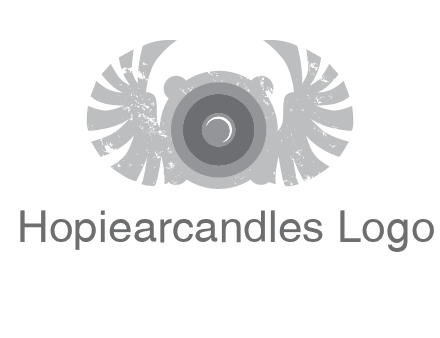 circles with phoenix wings music logo