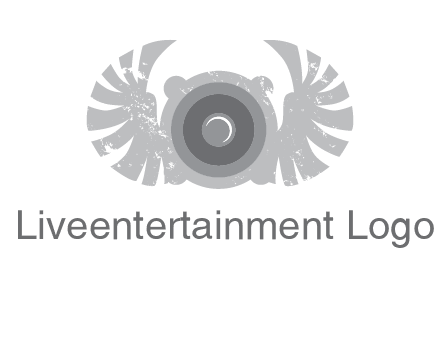 circles with phoenix wings music logo