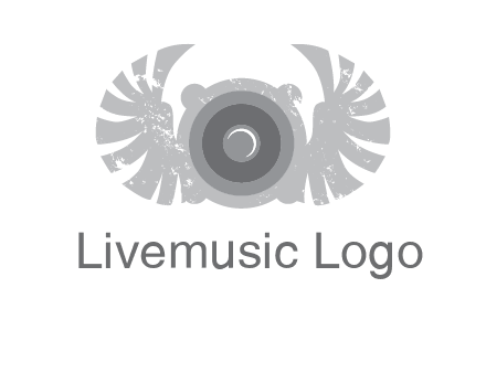 circles with phoenix wings music logo