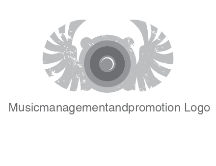 circles with phoenix wings music logo