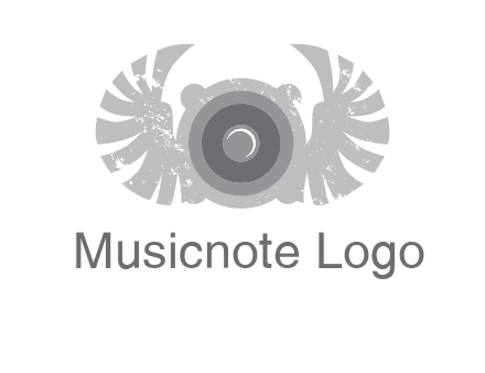 circles with phoenix wings music logo