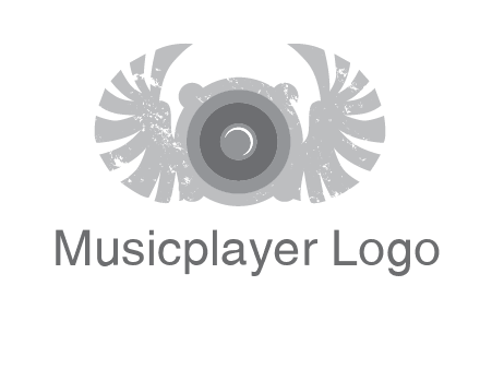 circles with phoenix wings music logo