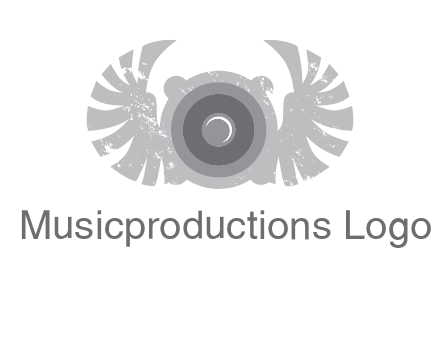 circles with phoenix wings music logo