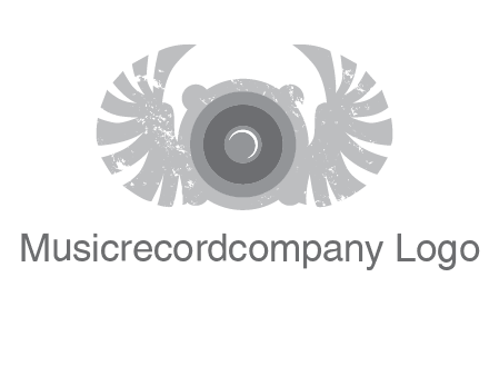 circles with phoenix wings music logo