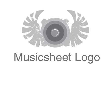 circles with phoenix wings music logo