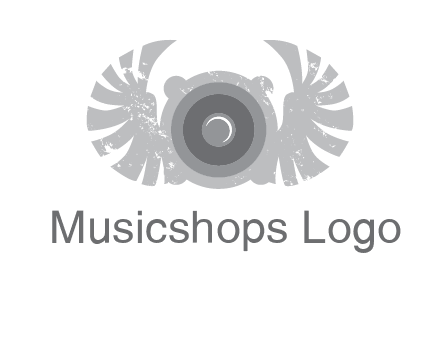 circles with phoenix wings music logo