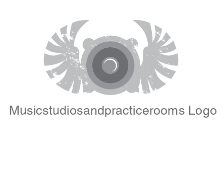 circles with phoenix wings music logo