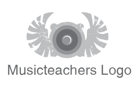 circles with phoenix wings music logo