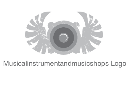 circles with phoenix wings music logo