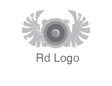 circles with phoenix wings music logo