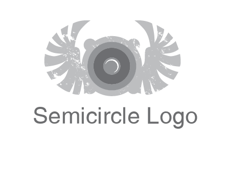 circles with phoenix wings music logo
