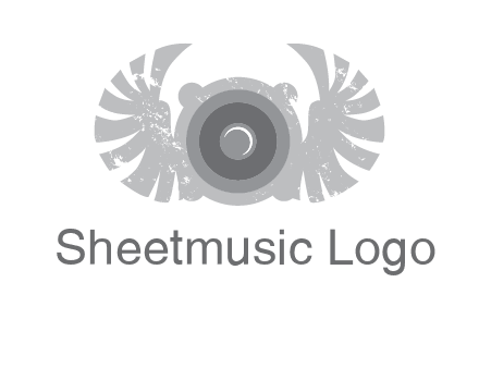 circles with phoenix wings music logo