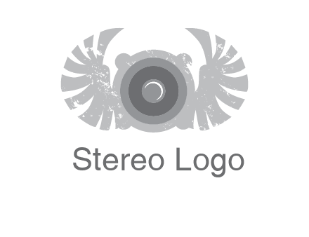 circles with phoenix wings music logo