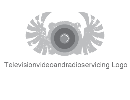 circles with phoenix wings music logo