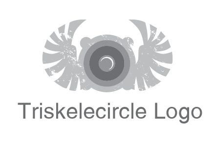 circles with phoenix wings music logo