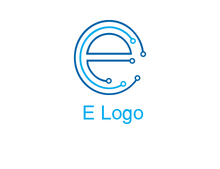 letter e connecting logo