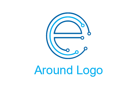 letter e connecting logo