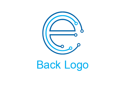 letter e connecting logo