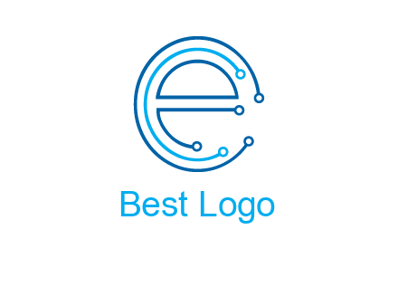 letter e connecting logo