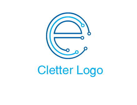 letter e connecting logo