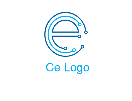 letter e connecting logo