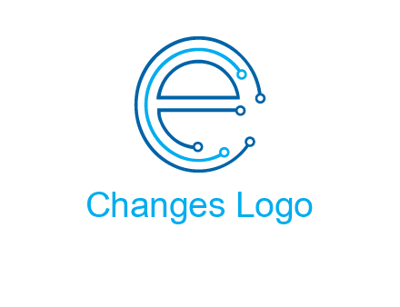 letter e connecting logo